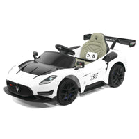 Moderno Kids Maserati GT2 24V Kids Ride-On Car with R/C Parental Remote | White