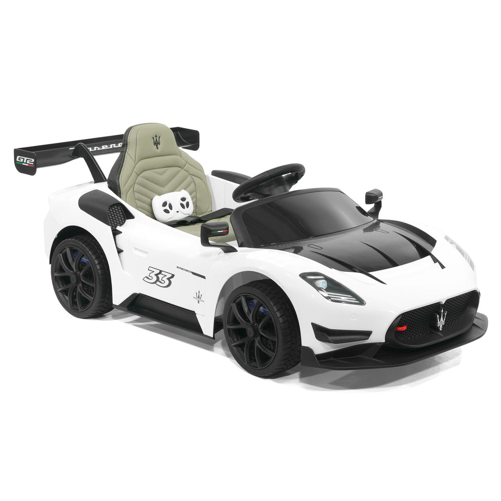 Moderno Kids Maserati GT2 24V Kids Ride-On Car with R/C Parental Remote | White