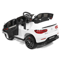 Moderno Kids Mercedes AMG GLC 63S 12V 4WD Kids Ride-On Car with R/C Parental Remote | White