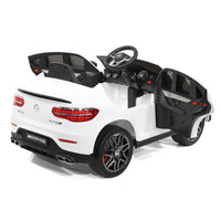 Moderno Kids Mercedes AMG GLC 63S 12V 4WD Kids Ride-On Car with R/C Parental Remote | White
