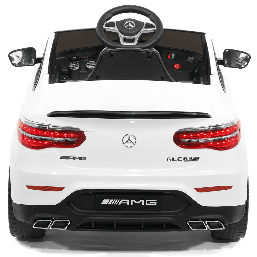 Moderno Kids Mercedes AMG GLC 63S 12V 4WD Kids Ride-On Car with R/C Parental Remote | White