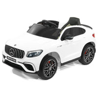 Moderno Kids Mercedes AMG GLC 63S 12V 4WD Kids Ride-On Car with R/C Parental Remote | White