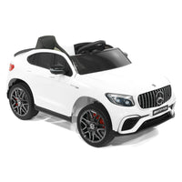 Moderno Kids Mercedes AMG GLC 63S 12V 4WD Kids Ride-On Car with R/C Parental Remote | White