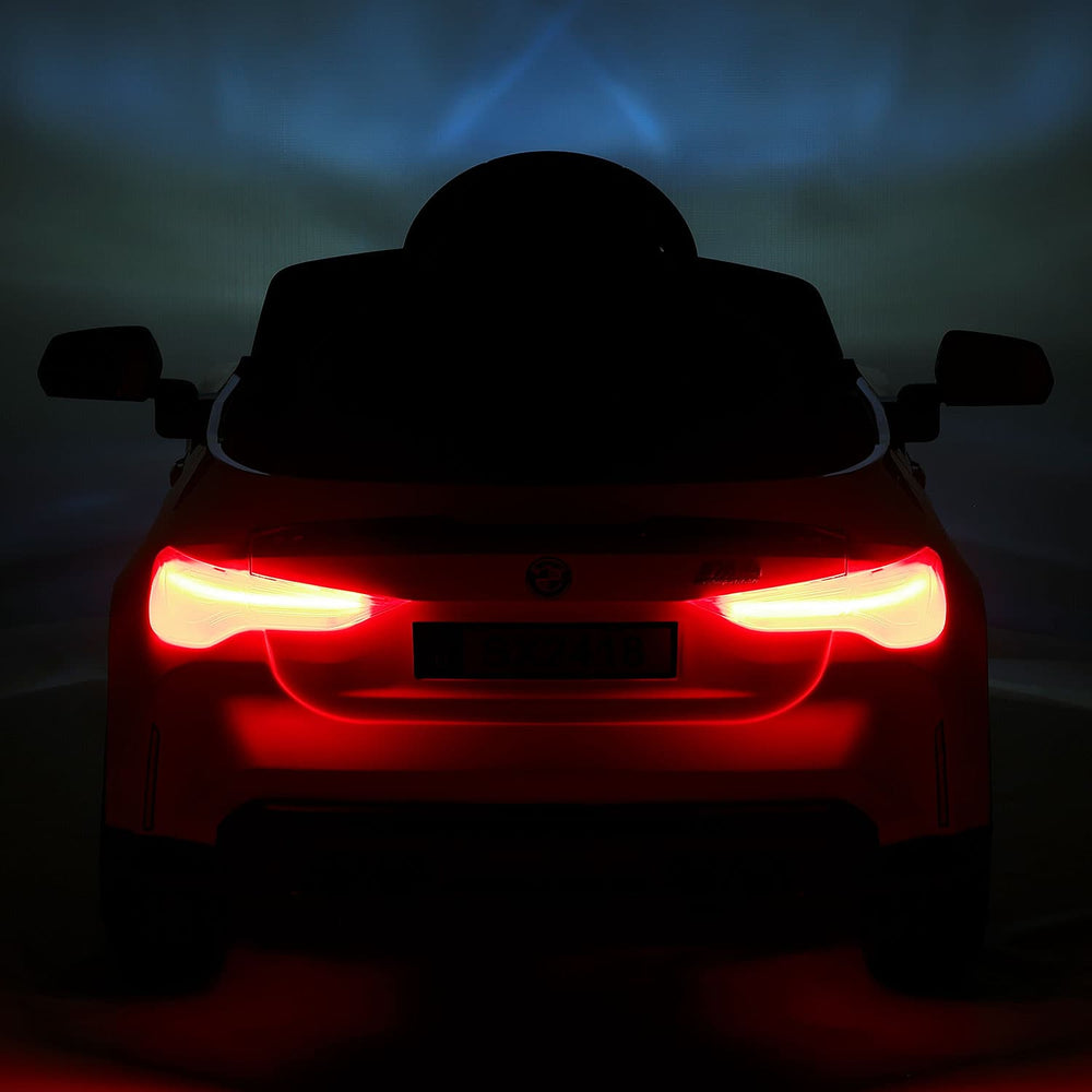 Moderno Kids BMW M4 12V Kids Ride-On Car with R/C Parental Remote | White