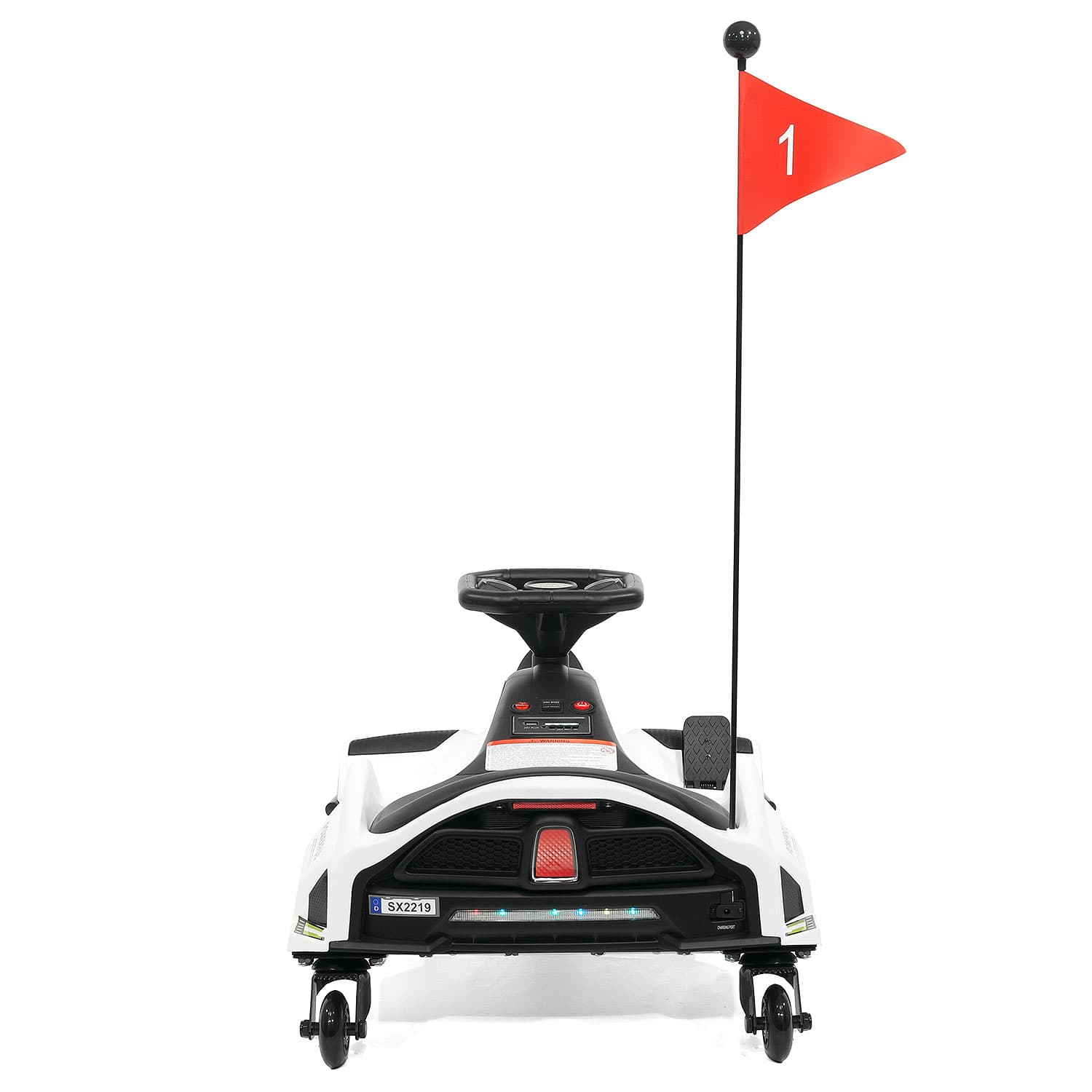 Moderno Kids 360° Drift Glider 24V Kids Ride-On Go-Kart | White