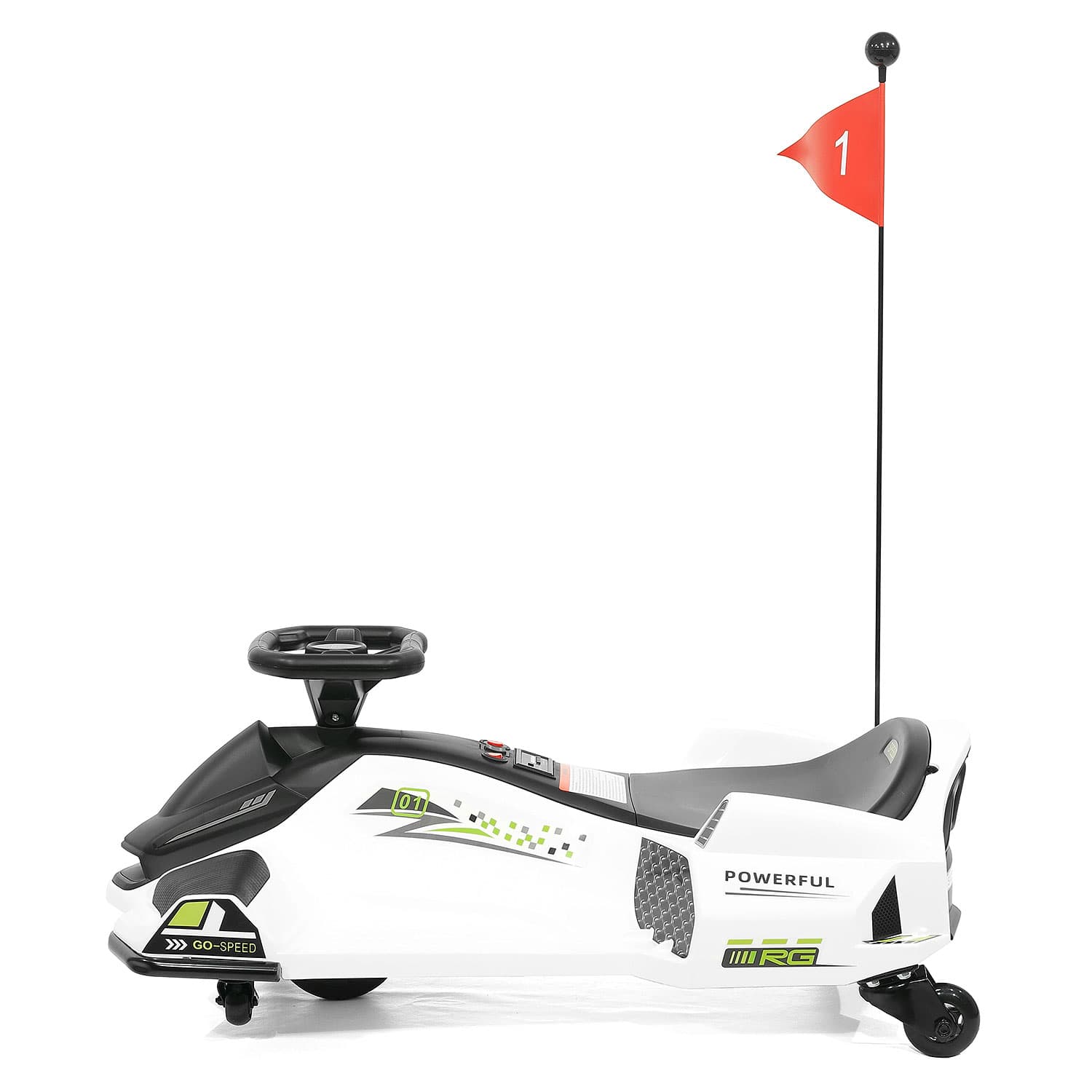 Moderno Kids 360° Drift Glider 24V Kids Ride-On Go-Kart | White