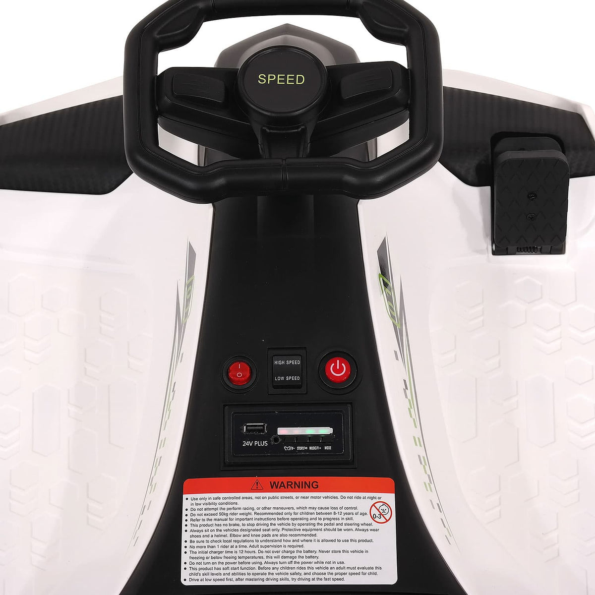 Moderno Kids 360° Drift Glider 24V Kids Ride-On Go-Kart | Red