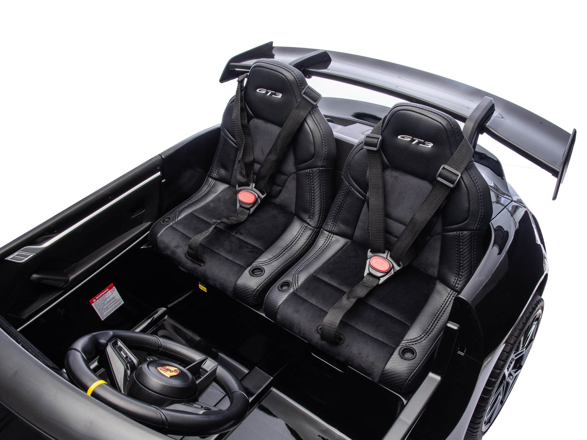 Moderno Kids Porsche 911 GT3 24V Kids 2 (Two) Seater Ride On Car | Black