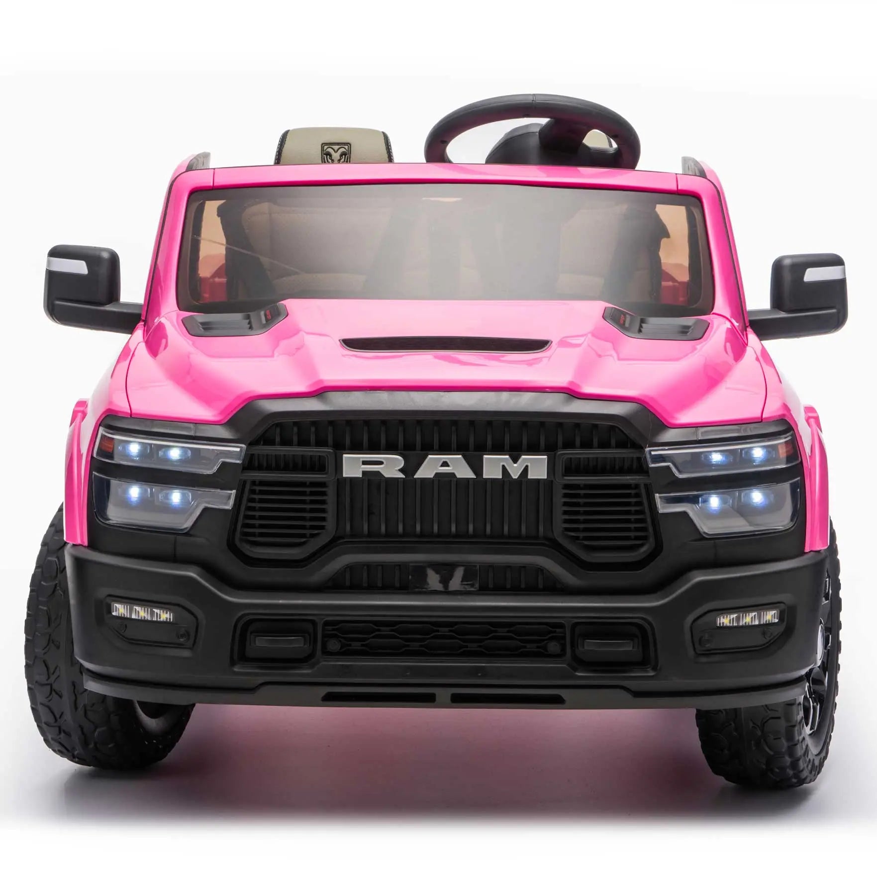 Moderno Kids Dodge Ram 2500 Rebel 24V Kids Ride-On Car Truck with R/C Parental Remote | Pink