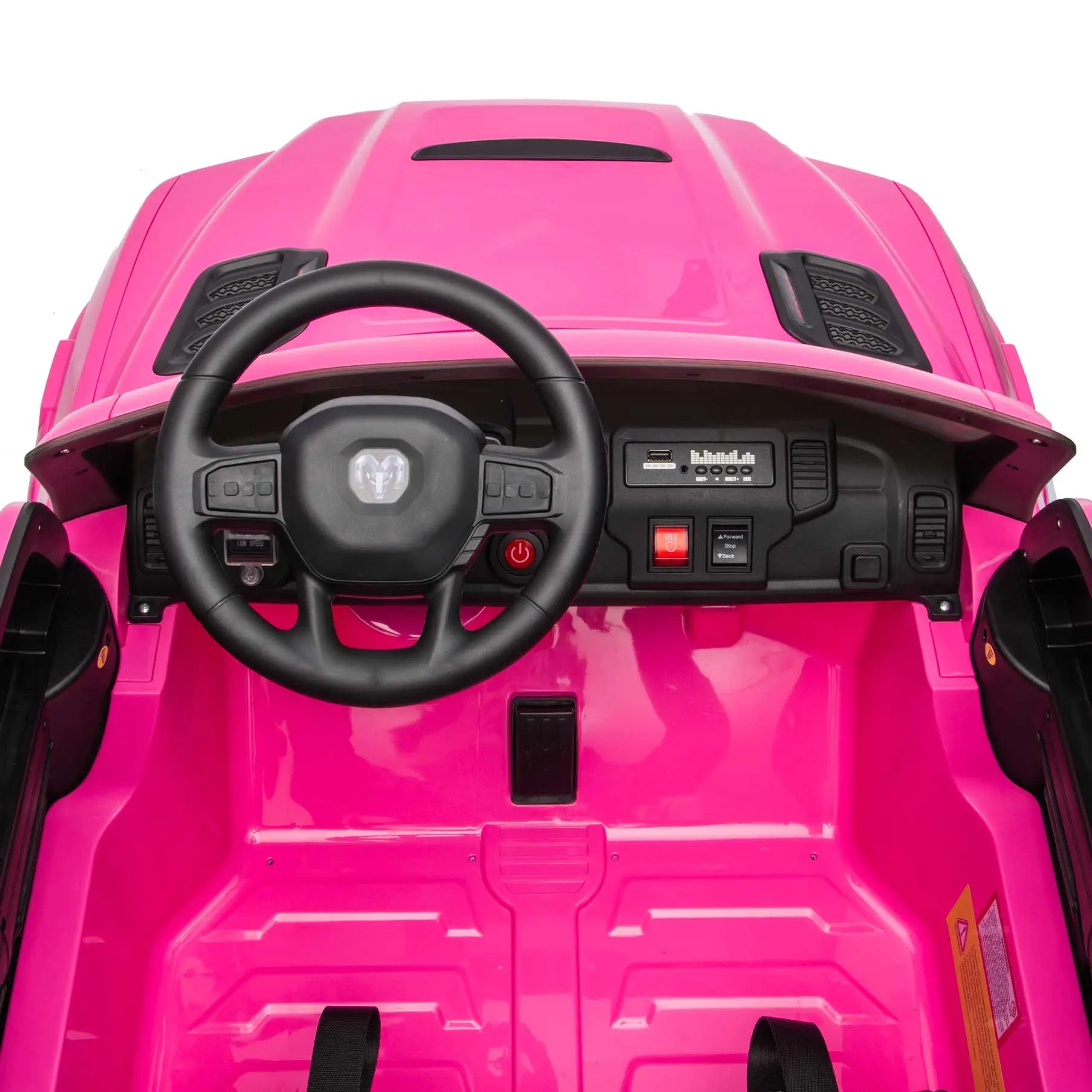 Moderno Kids Dodge Ram 2500 Rebel 24V Kids Ride-On Car Truck with R/C Parental Remote | Pink