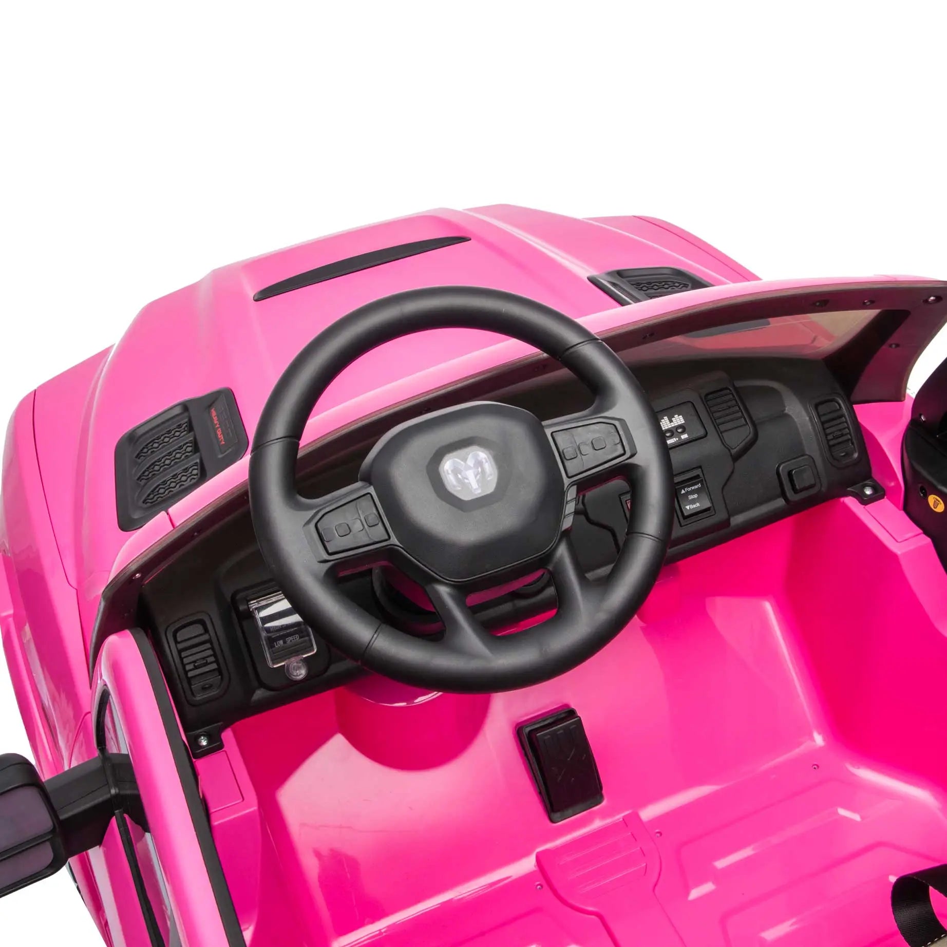 Moderno Kids Dodge Ram 2500 Rebel 24V Kids Ride-On Car Truck with R/C Parental Remote | Pink