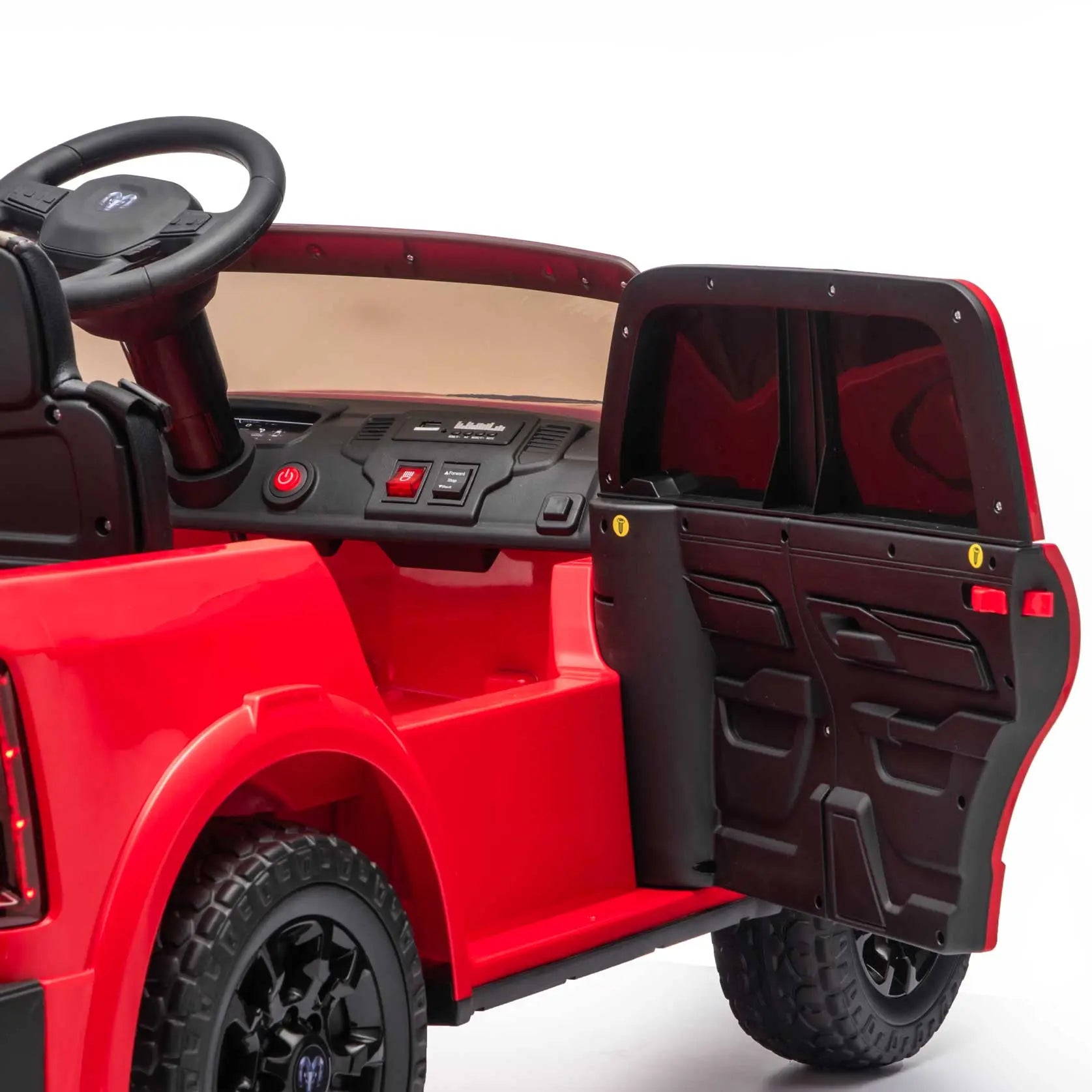 Moderno Kids Dodge Ram 2500 Rebel 24V Kids Ride-On Car Truck with R/C Parental Remote | Red