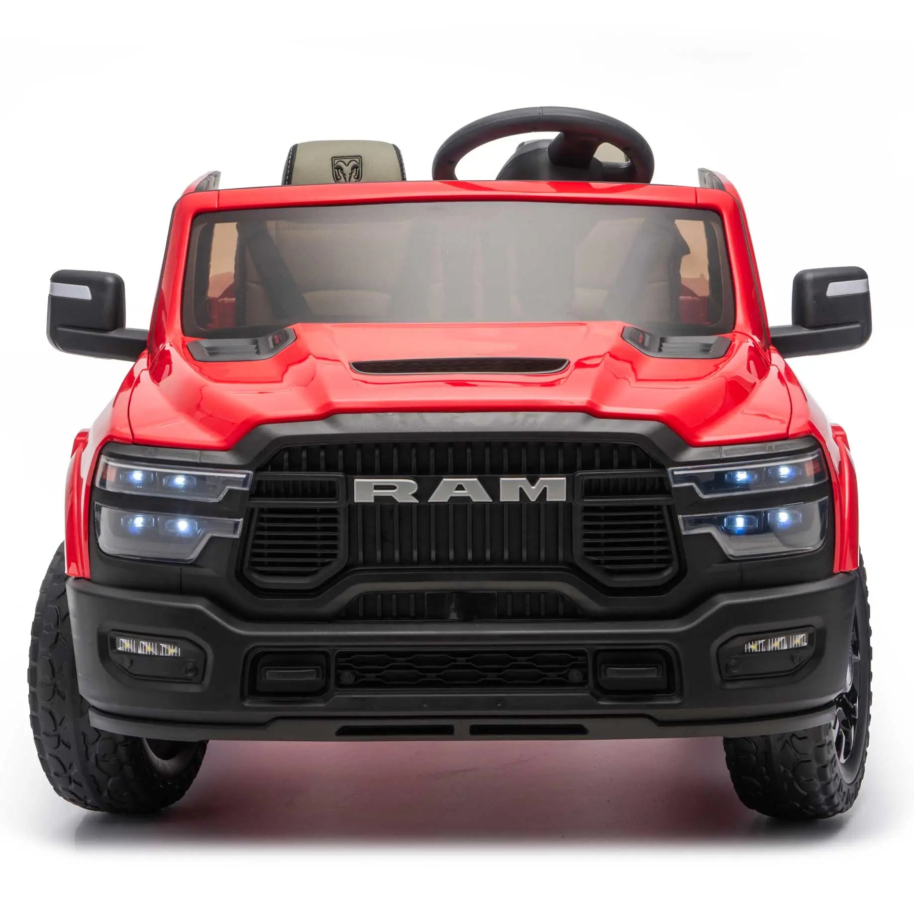 Moderno Kids Dodge Ram 2500 Rebel 24V Kids Ride-On Car Truck with R/C Parental Remote | Red