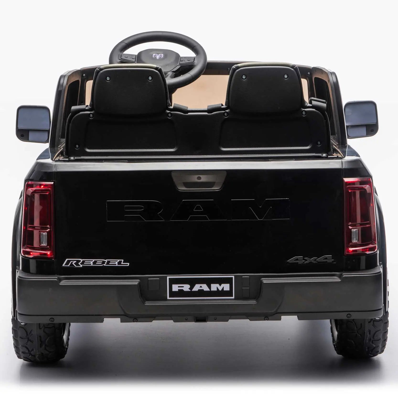 Moderno Kids Dodge Ram 2500 Rebel 24V Kids Ride-On Car Truck with R/C Parental Remote | Black
