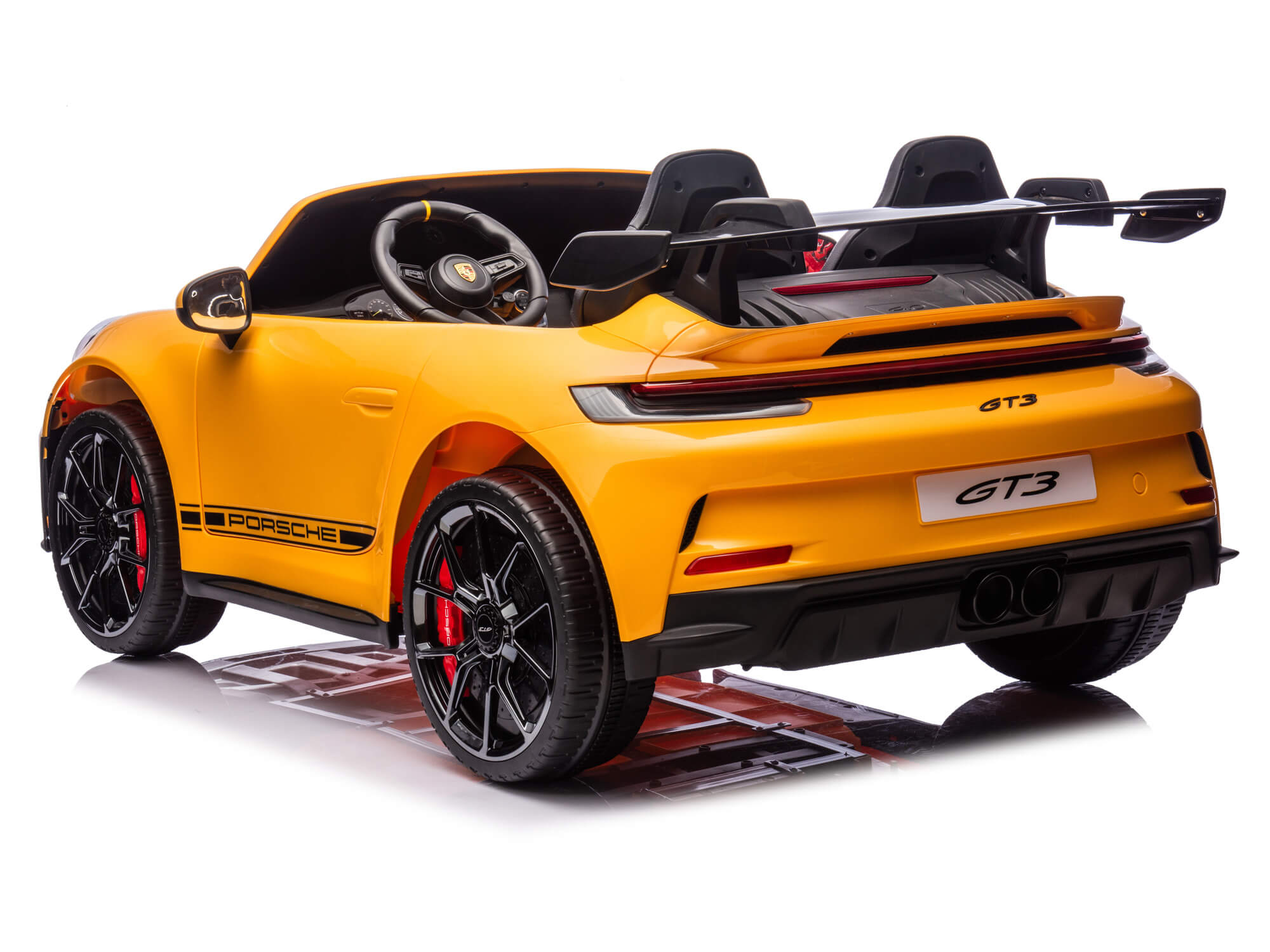 Moderno Kids Porsche 911 GT3 24V Kids 2 (Two) Seater Ride On Car | Yellow
