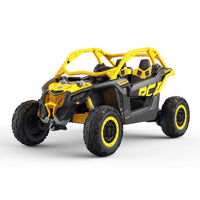 Moderno Kids Can-Am Maverick Custom Edition 24V Kids Ride-On UTV Buggy Car | Yellow
