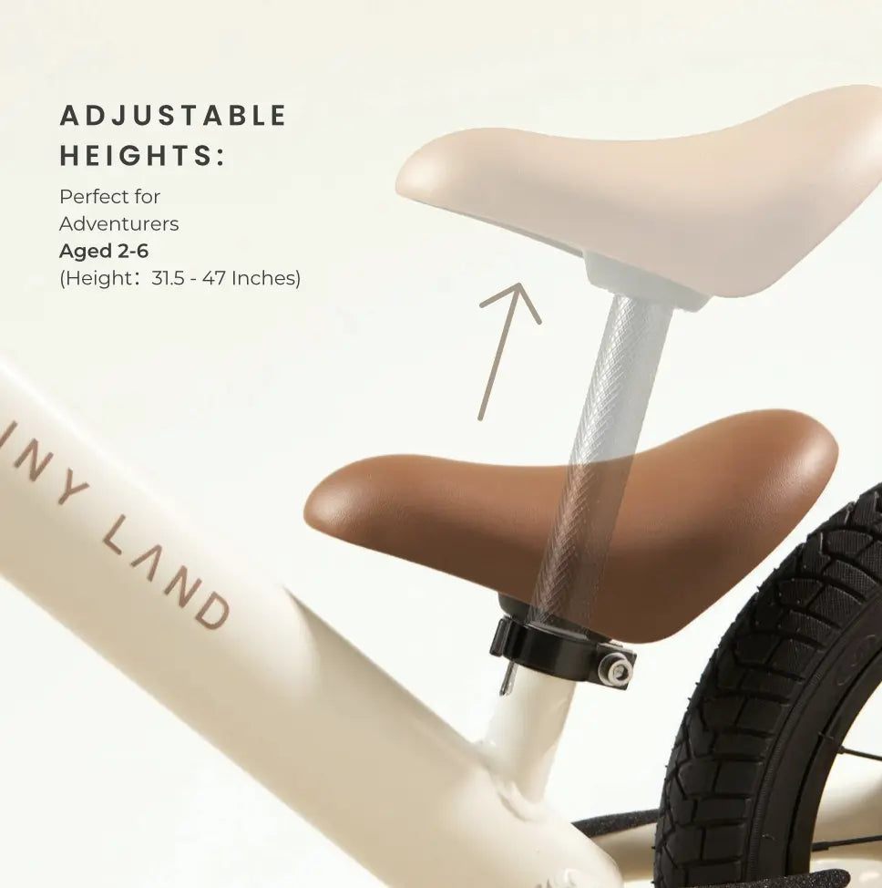 Moderno Kids Tiny Land Kids Balance Bike | Milky White