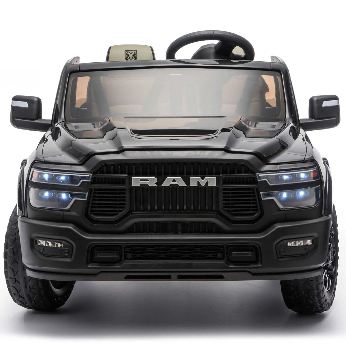 Moderno Kids Dodge Ram 2500 Rebel 24V Kids Ride-On Car Truck with R/C Parental Remote | Black