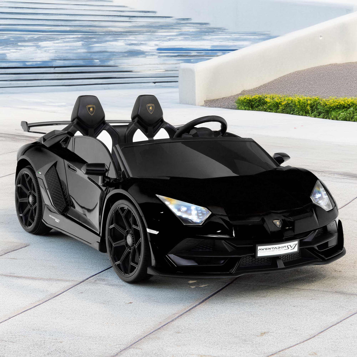 Moderno Kids Lamborghini Aventador SVJ Drift Edition 24V Kids Ride-On Car with R/C Parental Remote | Black