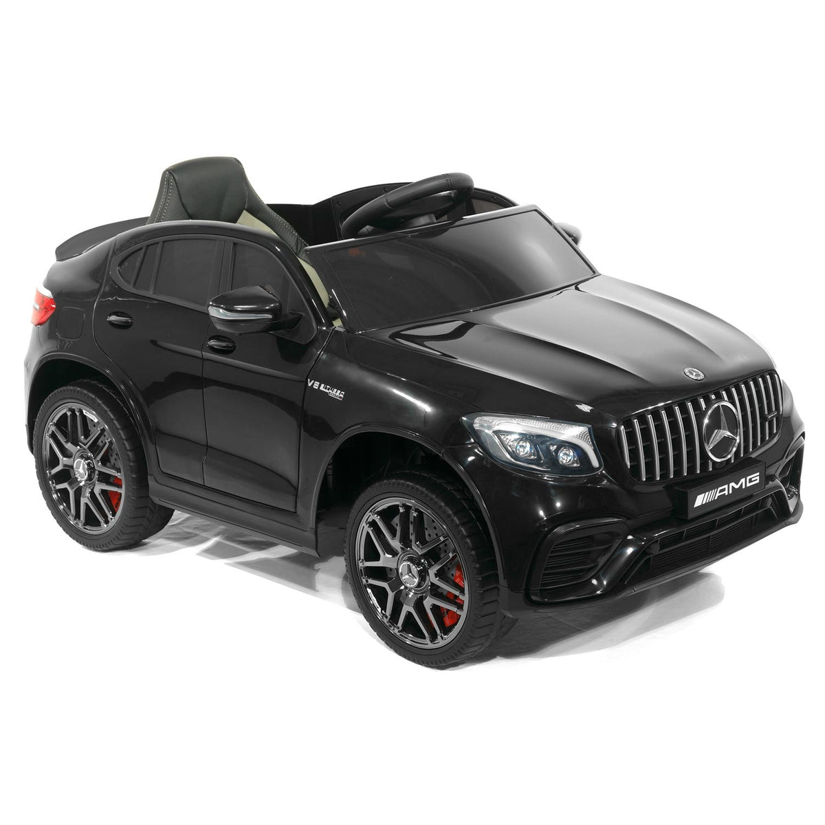 Moderno Kids Mercedes AMG GLC 63S 12V 4WD Kids Ride-On Car with R/C Parental Remote | Black