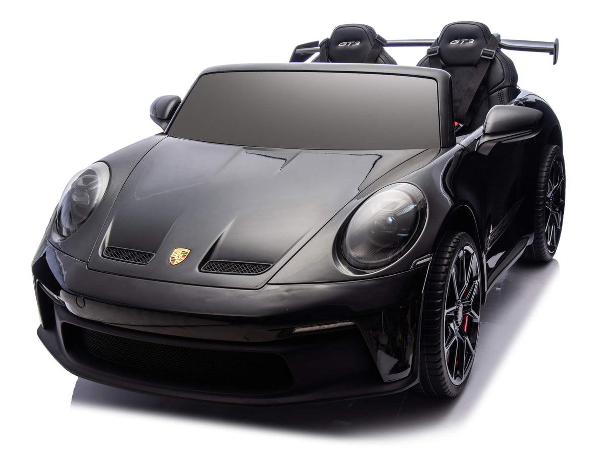 Moderno Kids Porsche 911 GT3 24V Kids 2 (Two) Seater Ride On Car | Black
