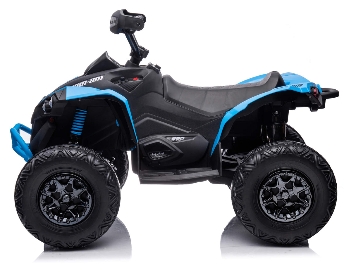Blue Can-Am Renegade 24V Kids ATV Quad, Left Side View