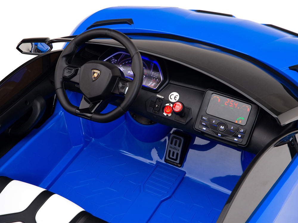 Moderno Kids Lamborghini Aventador SVJ Drift Edition 24V Kids Ride-On Car with R/C Parental Remote | Blue