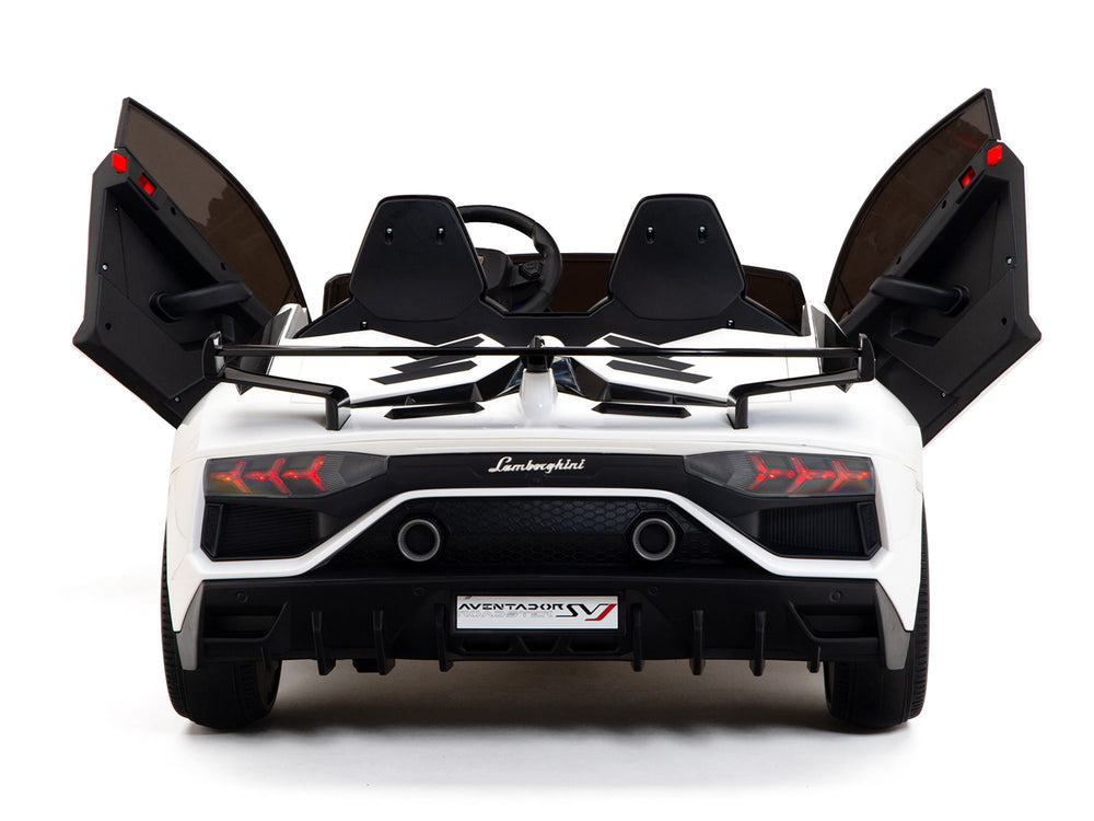 Moderno Kids Lamborghini Aventador SVJ Drift Edition 24V Kids Ride-On Car with R/C Parental Remote | White