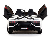Moderno Kids Lamborghini Aventador SVJ Drift Edition 24V Kids Ride-On Car with R/C Parental Remote | White