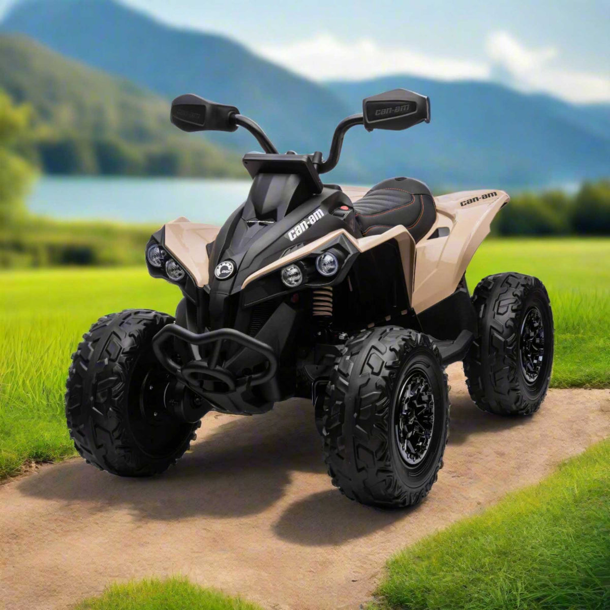 Moderno Kids Can-Am Renegade 24V 4WD Kids Ride-On ATV Quad | Desert Tan