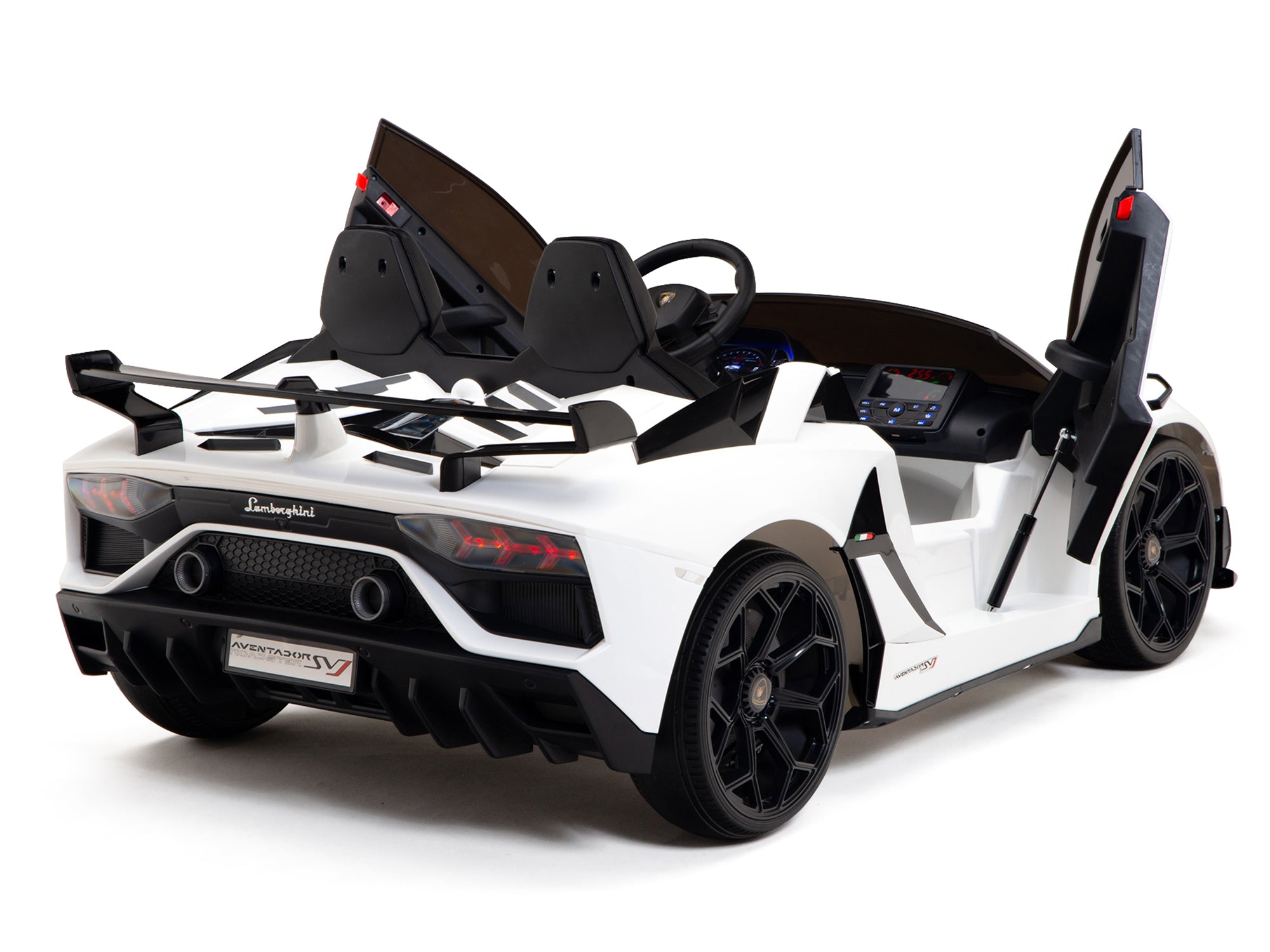 Moderno Kids Lamborghini Aventador SVJ Drift Edition 24V Kids Ride-On Car with R/C Parental Remote | White