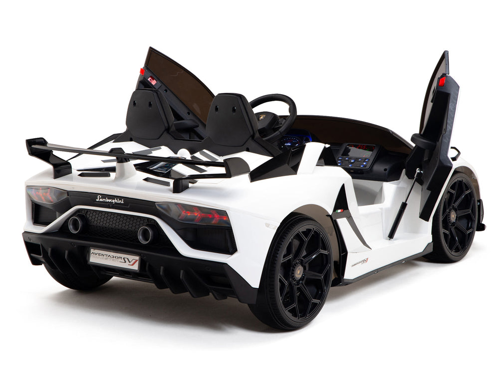 Moderno Kids Lamborghini Aventador SVJ Drift Edition 24V Kids Ride-On Car with R/C Parental Remote | White