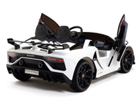 Moderno Kids Lamborghini Aventador SVJ Drift Edition 24V Kids Ride-On Car with R/C Parental Remote | White