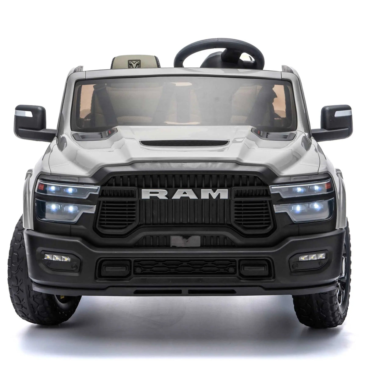 Moderno Kids Dodge Ram 2500 Rebel 24V Kids Ride-On Car Truck with R/C Parental Remote | Gray