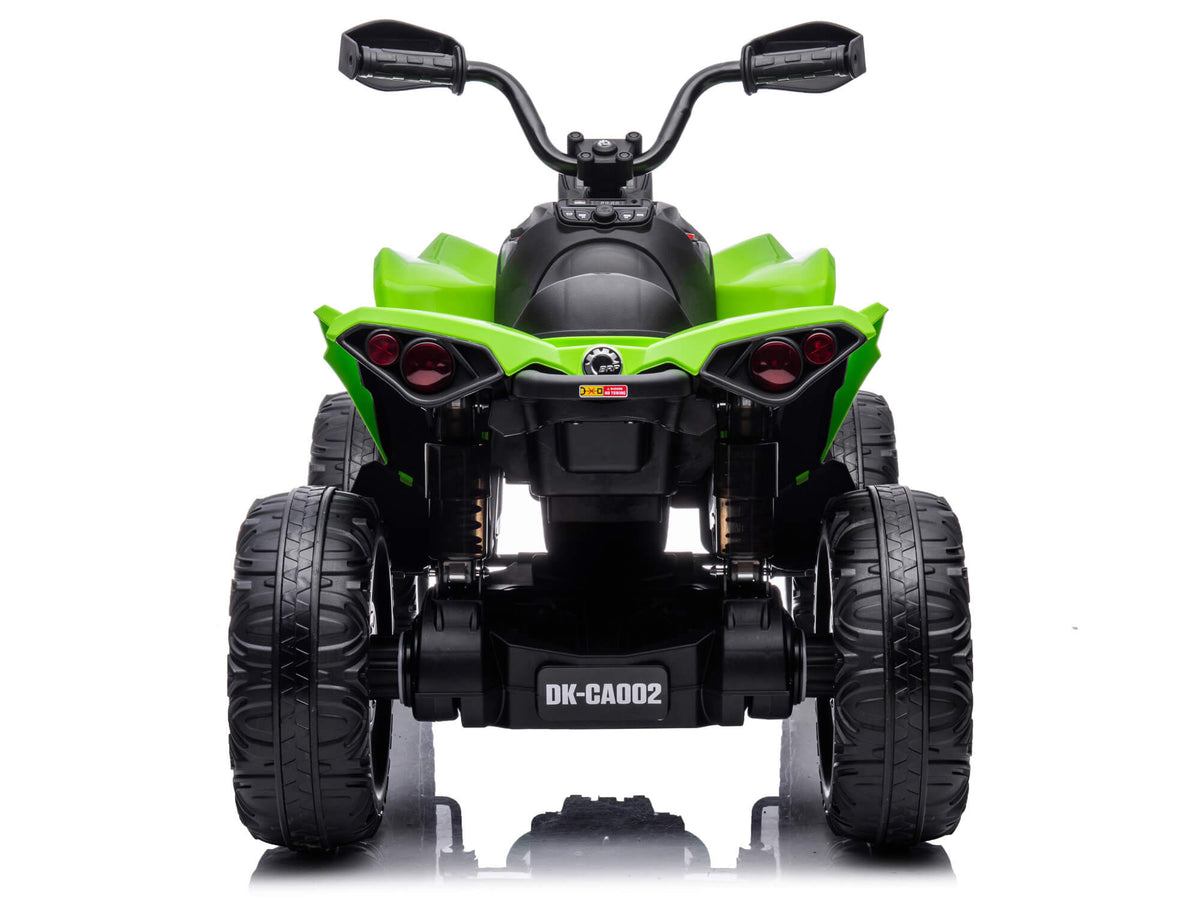 Green Can-Am Renegade 24V Kids Ride-On ATV, Rear View