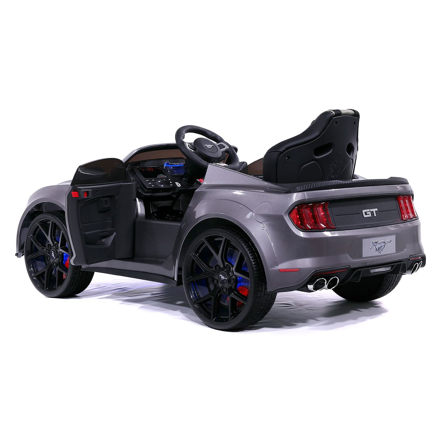 Moderno Kids Ford Mustang GT Custom Edition 24V Kids Ride-On Car with R/C Parental Remote | Gray