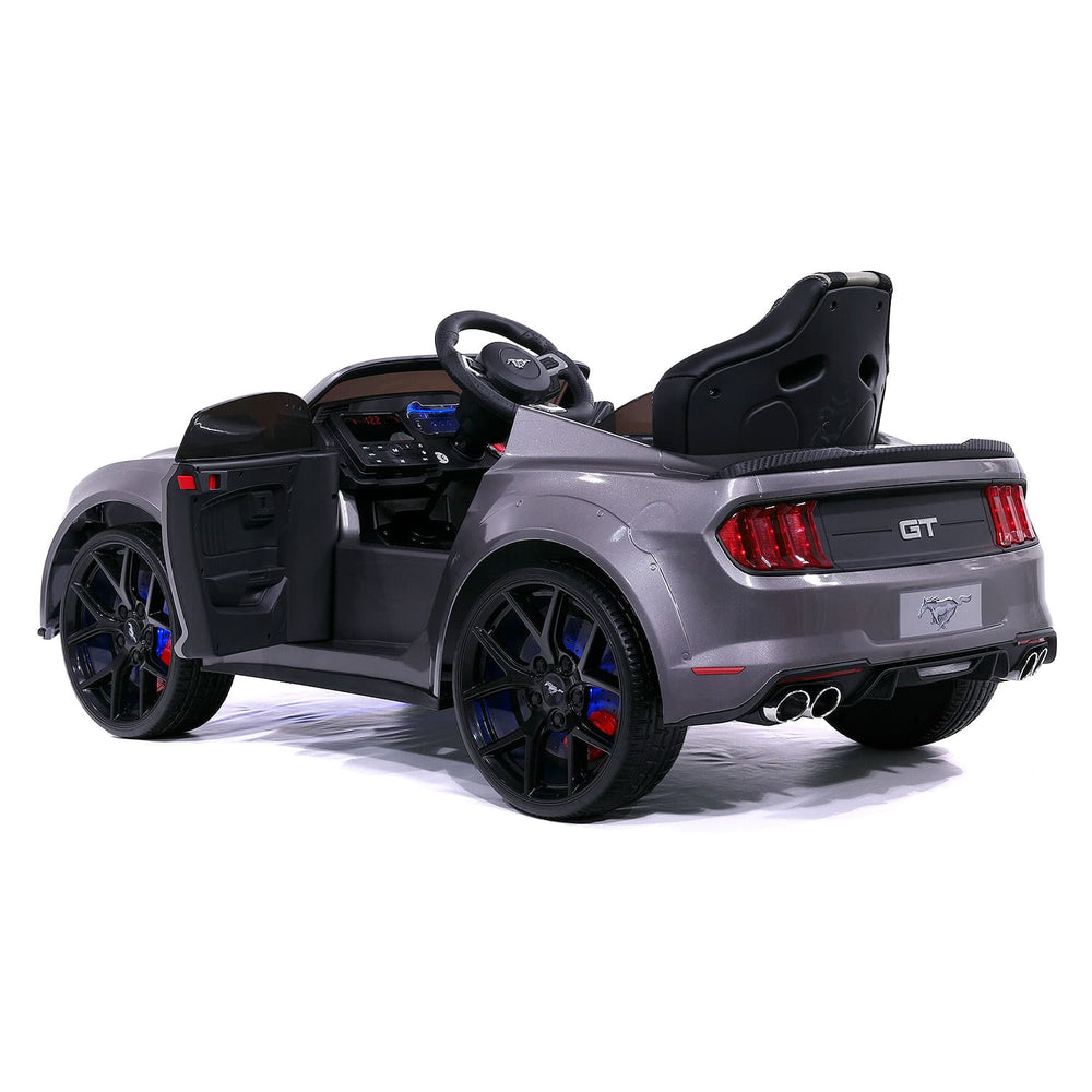 Moderno Kids Ford Mustang GT Custom Edition 24V Kids Ride-On Car with R/C Parental Remote | Gray