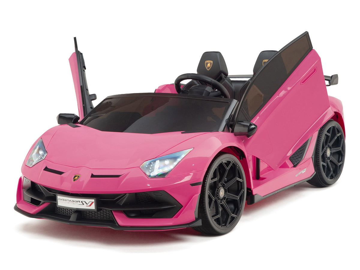 Moderno Kids Lamborghini Aventador SVJ Drift Edition 24V Kids Ride-On Car with R/C Parental Remote | Pink
