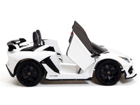 Moderno Kids Lamborghini Aventador SVJ Drift Edition 24V Kids Ride-On Car with R/C Parental Remote | White