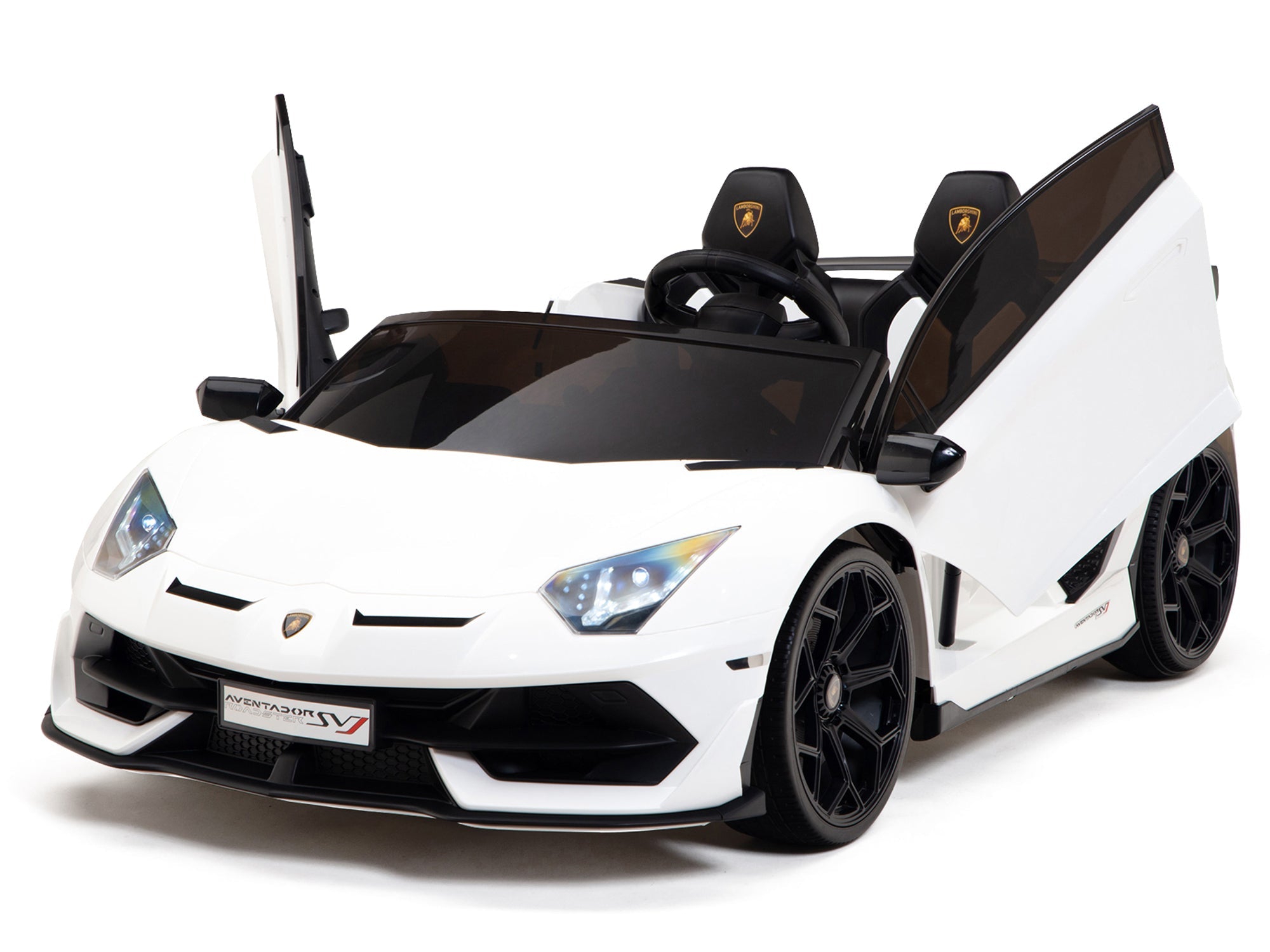 Moderno Kids Lamborghini Aventador SVJ Drift Edition 24V Kids Ride-On Car with R/C Parental Remote | White