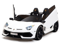 Moderno Kids Lamborghini Aventador SVJ Drift Edition 24V Kids Ride-On Car with R/C Parental Remote | White