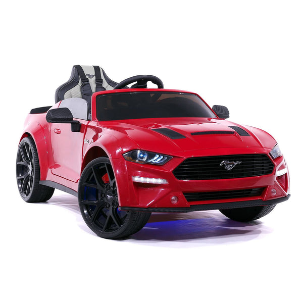 Moderno Kids Ford Mustang GT Custom Edition 24V Kids Ride-On Car with R/C Parental Remote | Cherry Red