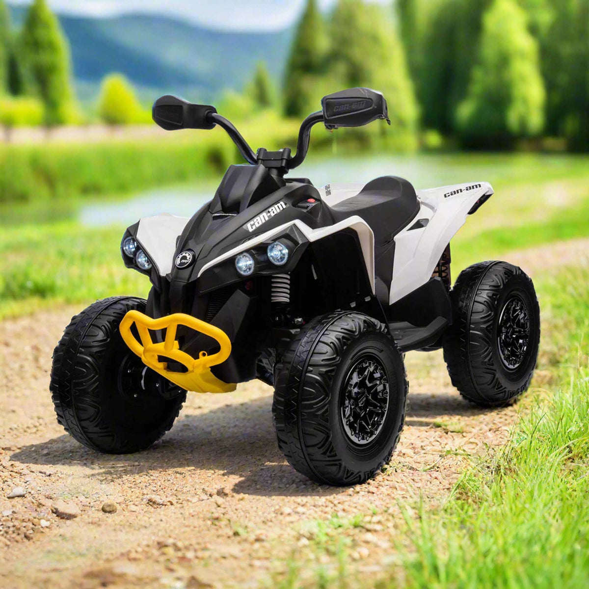 Moderno Kids Can-Am Renegade 24V 4WD Kids Ride-On ATV Quad | White