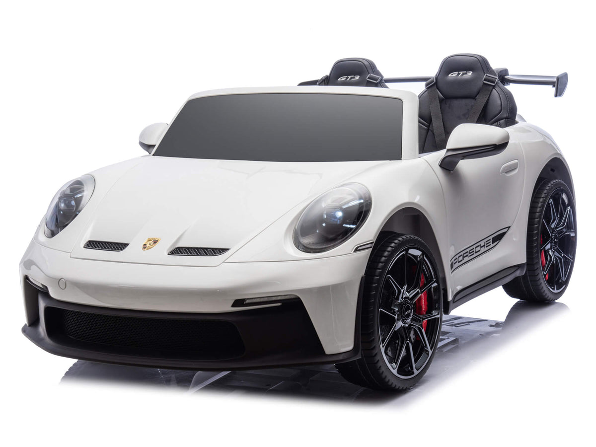 Moderno Kids Porsche 911 GT3 24V Kids 2 (Two) Seater Ride On Car | White