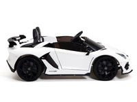 Moderno Kids Lamborghini Aventador SVJ Drift Edition 24V Kids Ride-On Car with R/C Parental Remote | White