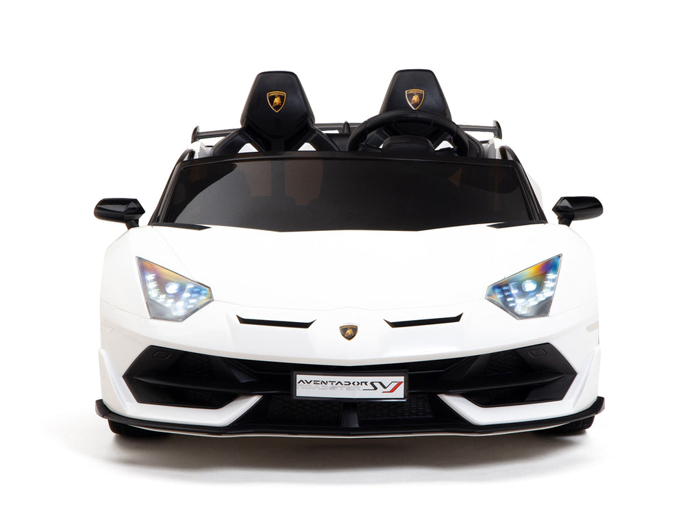 Moderno Kids Lamborghini Aventador SVJ Drift Edition 24V Kids Ride-On Car with R/C Parental Remote | White