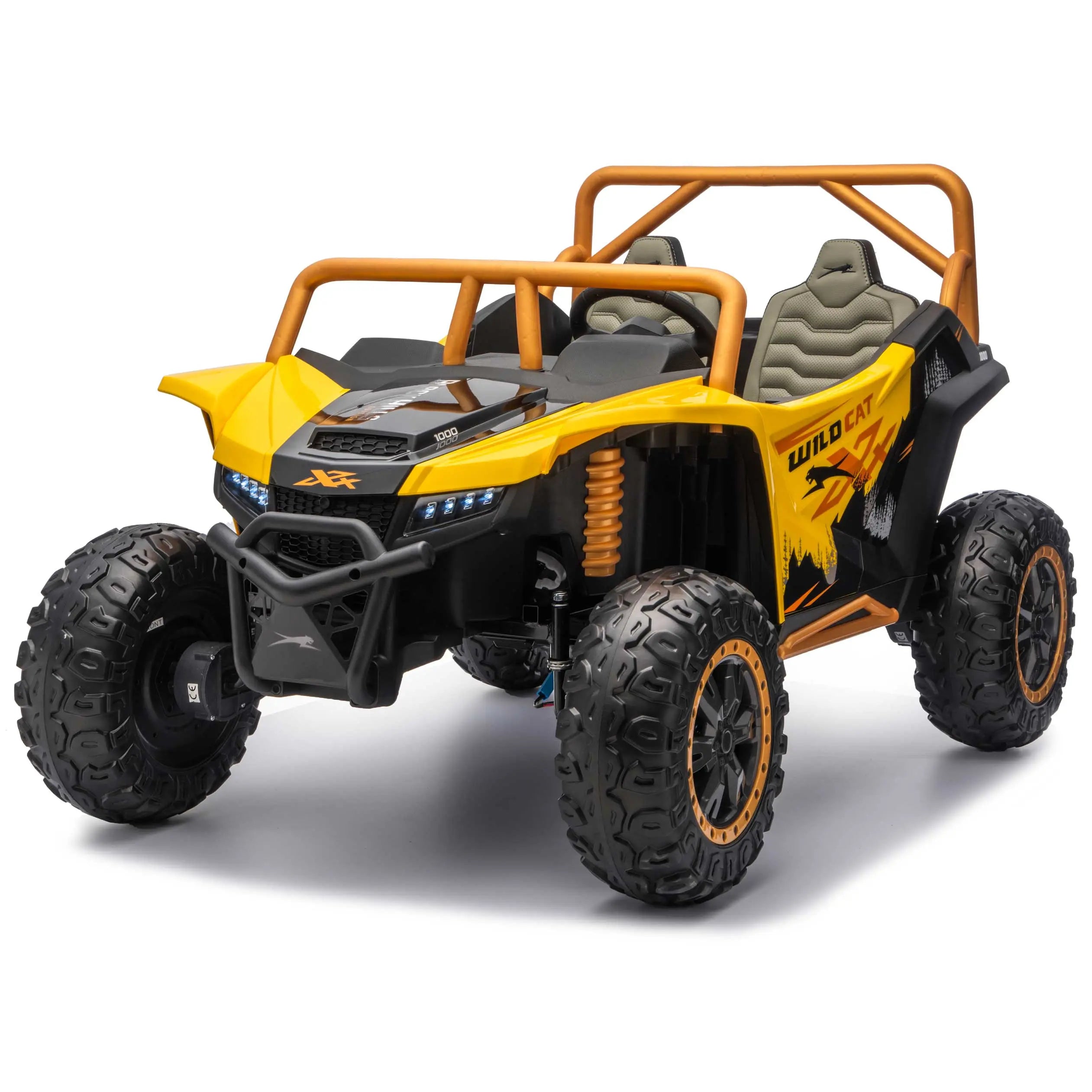 Moderno Kids Arctic Cat XL 24V 4WD Kids Ride-On UTV with R/C Parental Remote | Yellow