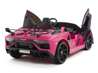Moderno Kids Lamborghini Aventador SVJ Drift Edition 24V Kids Ride-On Car with R/C Parental Remote | Pink