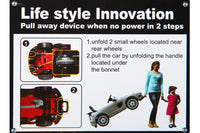 Moderno Kids Kiddie Roadster 12V Kids Electric Ride-On Car with R/C Parental Remote | Black Metallic