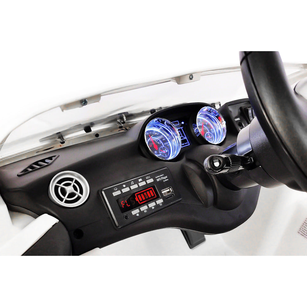 Moderno Kids Mercedes CLA45 12V Kids Ride-On Car with R/C Parental Remote | White